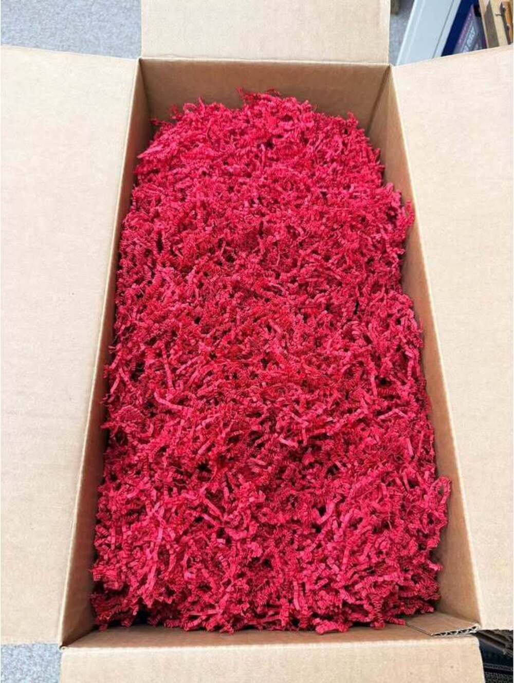 5.5 lbs Red Crinkle Cut Paper Shred Gift Basket Filler Packaging